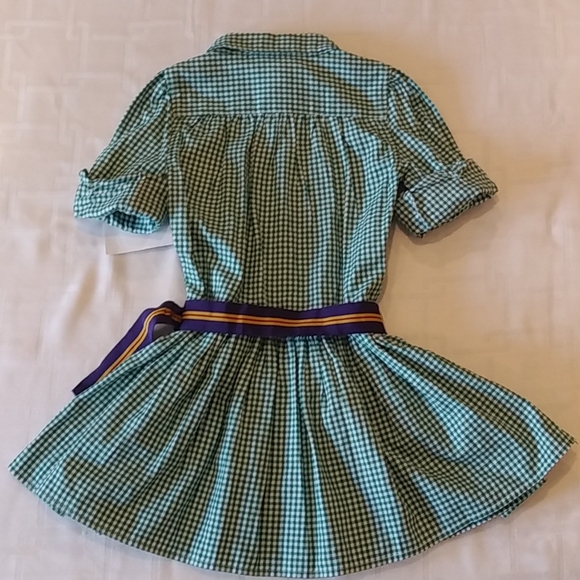 NWT- Ralph Lauren Green Plaid Girl's Dress Size 3T - Picture 5 of 9